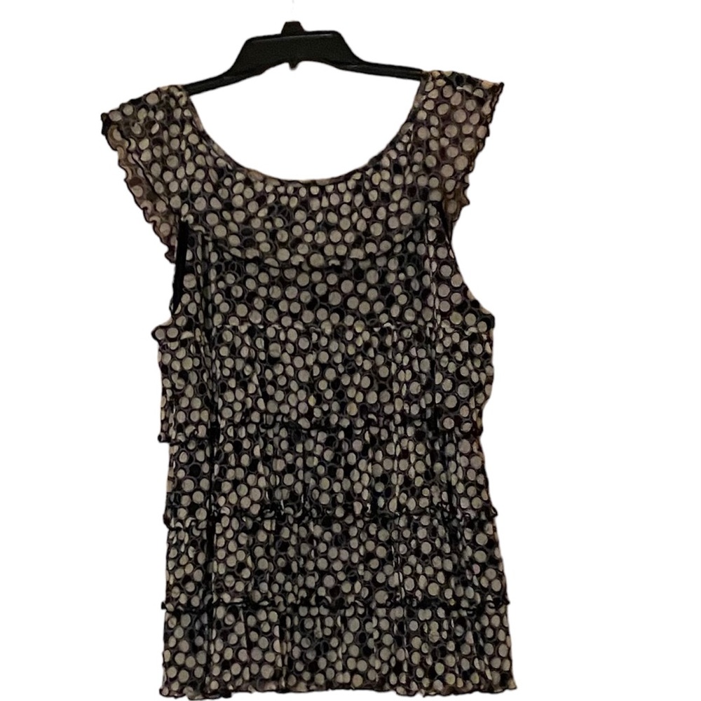 Polka Dot Ruffle Sleeve Top